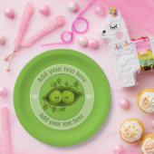 ポッドの中の二つの豆パーソナライズされた ペーパープレート (パーティー)