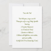 ポッドの中の双子 | 暖かくて優しい 招待状 (裏面)