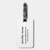 ポッドの中の可愛い二つのエンドウパーソナライズされたェス ラゲッジタグ (裏面縦)