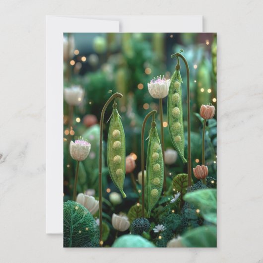 ポッドの中の豆 | あたたかな豆 招待状 (正面)