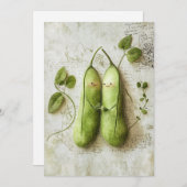 ポッドの中の豆 | ガーデンカドル 招待状 (正面/裏面)