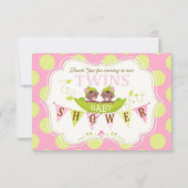 ポッドの双生児のアフリカの女の子の2個のエンドウ豆は感謝していしています サンキューカード (正面)