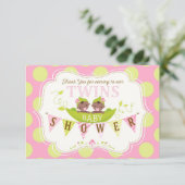 ポッドの双生児のアフリカの女の子の2個のエンドウ豆は感謝していしています サンキューカード (スタンド正面)