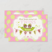 ポッドの双生児のアフリカの女の子の2個のエンドウ豆は感謝していしています サンキューカード (正面/裏面)