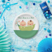 ポッドの双生児のベビーシャワーの供給のかわいいエンドウ豆 ペーパープレート (パーティー)