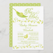 ポッドの小さな豆の赤ちゃんシャワー招待状 招待状 (正面/裏面)