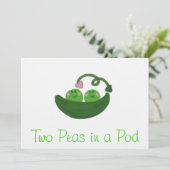 ポッドの招待状の2個のエンドウ豆 招待状 (スタンド正面)