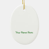 ポッドの楕円形の陶磁器のクリスマスのオーナメントの2個のエンドウ豆 セラミックオーナメント (裏面)