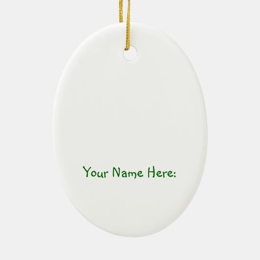 ポッドの楕円形の陶磁器のクリスマスのオーナメントの2個のエンドウ豆 セラミックオーナメント (裏面)