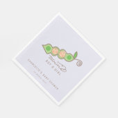 ポッドの牡丹の男児ツインベビーシャワーパーティー スタンダードランチョンナプキン (角)