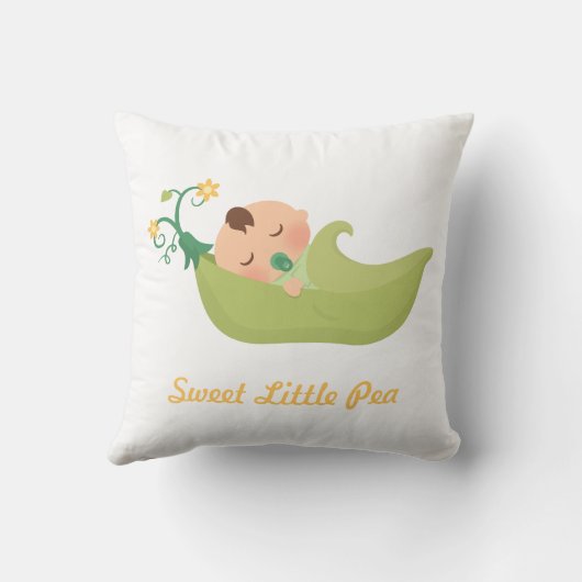 ポッドの男の赤ちゃんの子供部屋部屋の装飾のスイートピー クッション (裏面)