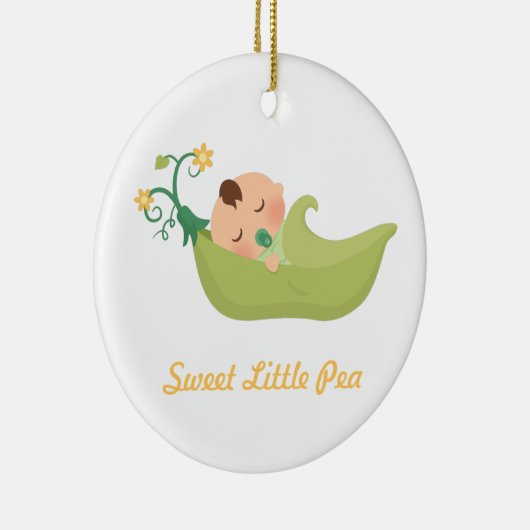 ポッドの男の赤ちゃんの子供部屋部屋の装飾のスイートピー セラミックオーナメント (右)