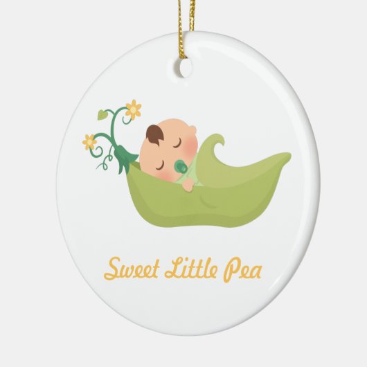 ポッドの男の赤ちゃんの子供部屋部屋の装飾のスイートピー セラミックオーナメント (左)