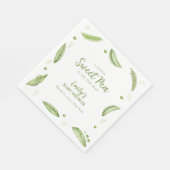 ポッドの赤ちゃんシャワーで緑の野菜のスイートピー スタンダードランチョンナプキン (角)