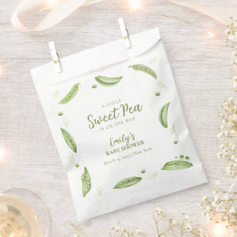 ポッドの赤ちゃんシャワーで緑の野菜のスイートピー フェイバーバッグ