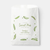 ポッドの赤ちゃんシャワーで緑の野菜のスイートピー フェイバーバッグ (正面)