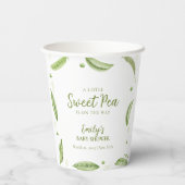 ポッドの赤ちゃんシャワーで緑の野菜のスイートピー 紙コップ (裏面)