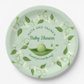ポッドの赤ちゃんシャワーのスイートピー ペーパープレート (正面)