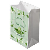 ポッドの赤ちゃんシャワーのスイートピー ミディアムペーパーバッグ (正面アングル)