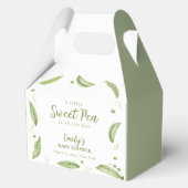 ポッドの赤ちゃんシャワーの可愛い緑の野菜のスイートピー フェイバーボックス (正面)