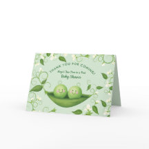 ポッドの赤ちゃんシャワーの2つのエンドウ