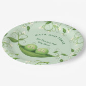 ポッドの赤ちゃんシャワーの2つのエンドウ ペーパープレート (アングル)