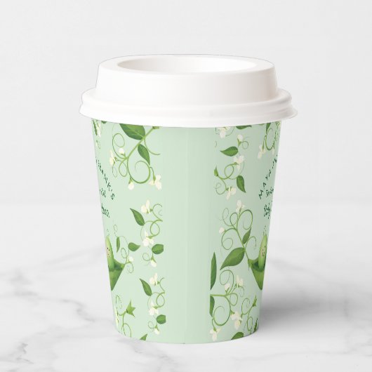 ポッドの赤ちゃんシャワーの2つのエンドウ 紙コップ (右)