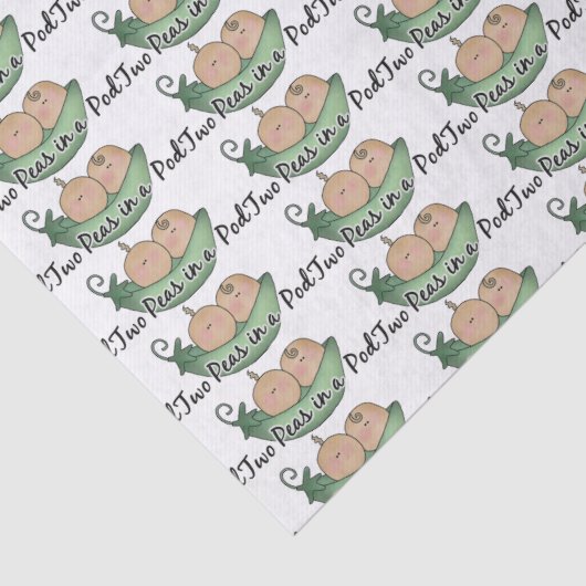 ポッドの赤ちゃんシャワーティッシュペーパーの2つのエンドウ 薄葉紙 (詳細)