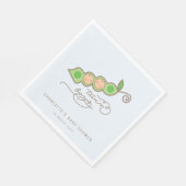 ポッドの青いエンドウ豆ツインボーイズ赤ちゃんシャワーパーティー スタンダードランチョンナプキン (角)