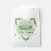 ポッドの2つのエンドウの男の子の赤ちゃんシャワー フェイバーバッグ (正面)