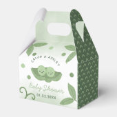 ポッドの2つのエンドウの男の子の赤ちゃんシャワー フェイバーボックス (裏面サイド)