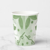 ポッドの2つのエンドウの男の子の赤ちゃんシャワー 紙コップ (右)