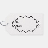 ポッドの2つのエンドウの赤ちゃんシャワーのギフトラベル ギフトタグ (裏面横)