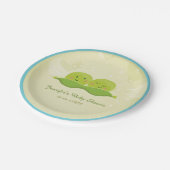 ポッドの2つのエンドウ紙プレートベビーシャワーツイン ペーパープレート (アングル)