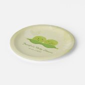 ポッドの2つのエンドウ紙プレートベビーシャワーツイン ペーパープレート (アングル)