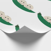 ポッドの2個のエンドウ豆はベビーを結び付けます ラッピングペーパー (角)