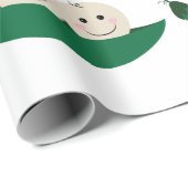 ポッドの2個のエンドウ豆はベビーを結び付けます ラッピングペーパー (ロールコーナー)