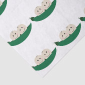 ポッドの2個のエンドウ豆はベビーを結び付けます 薄葉紙 (詳細)