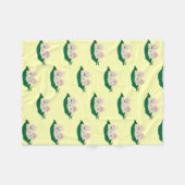 ポッドの2個のエンドウ豆は女の赤ちゃんを結び付けます フリースブランケット (正面(横))