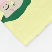 ポッドの2個のエンドウ豆は女の赤ちゃんを結び付けます フリースブランケット (角)