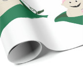 ポッドの2個のエンドウ豆は女の赤ちゃんを結び付けます ラッピングペーパー (ロールコーナー)