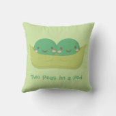 ポッドの2個のエンドウ豆は子供部屋部屋の装飾を結び付けます クッション (裏面)
