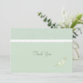 ポッドの2個のエンドウ豆は感謝していしています サンキューカード (スタンド正面)