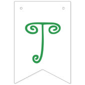 ポッドの2個のエンドウ豆は旗を結び付けます バンティングフラッグ (第1の旗)