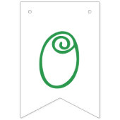 ポッドの2個のエンドウ豆は旗を結び付けます バンティングフラッグ (第3の旗)