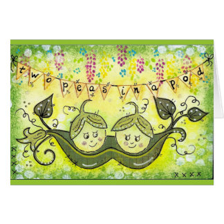 ポッドの2個のエンドウ豆!