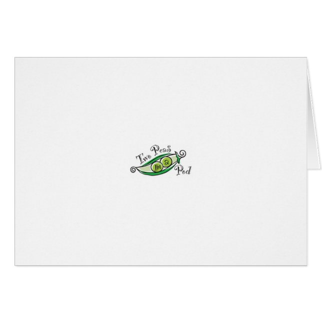 ポッドの2個のエンドウ豆 (正面横)