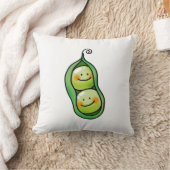 ポッドの2個のエンドウ豆 クッション (ブランケット)