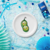 ポッドの2個のエンドウ豆 ペーパープレート (パーティー)