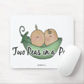 ポッドの2個のエンドウ豆 マウスパッド (マウス)